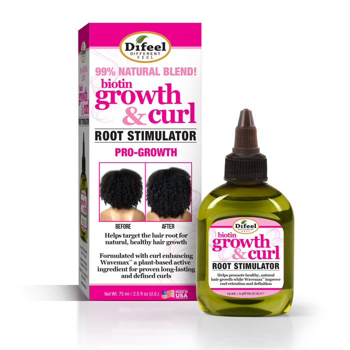 Difeel Growth & Curl Biotin Pro-Growth Root Stimulator 2.5 oz.