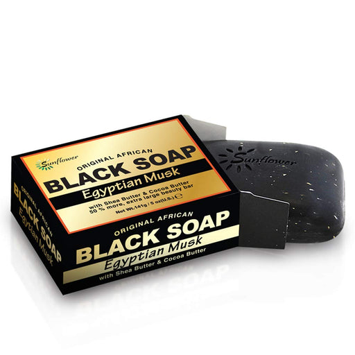 Difeel African Black Soap Egyptian Musk w/Shea & Cocoa Butter 5oz 6PK