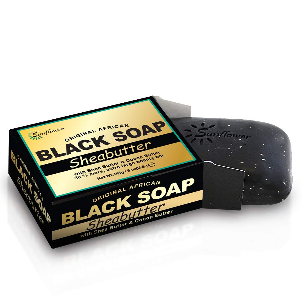 Nature's Spirit African Black Soap - Shea Butter 5 oz. (3-PACK)
