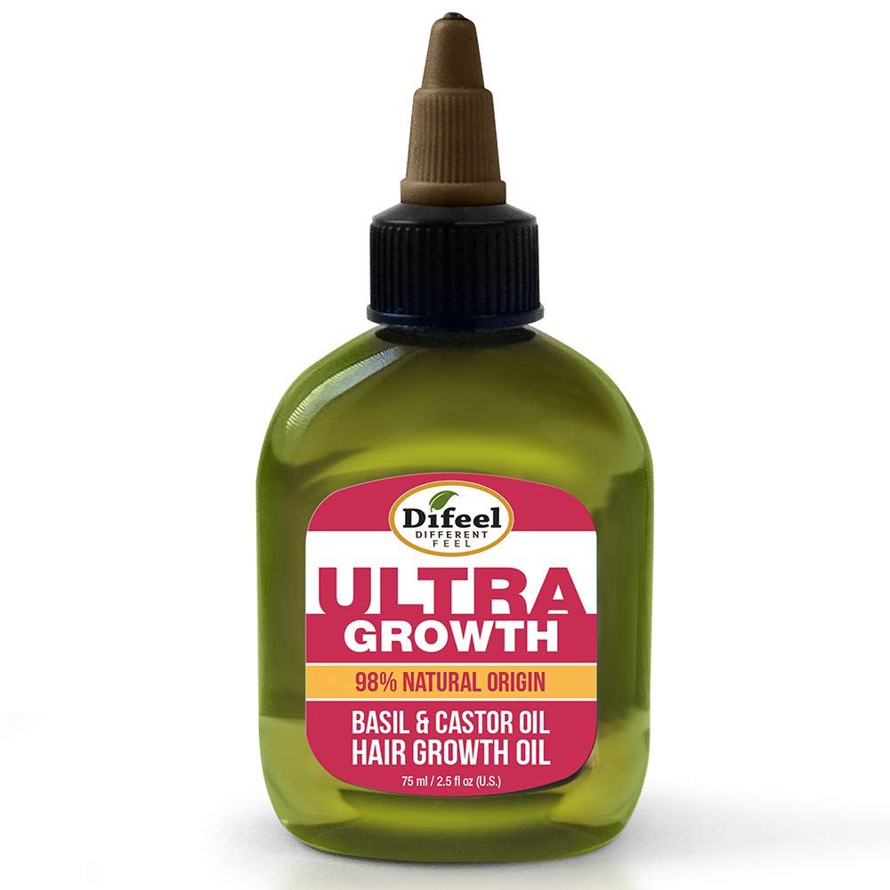 Difeel Ultra Hair Growth Oil Infused w/Basil & Castor Oil 2.5oz- Grow Hair Fast
