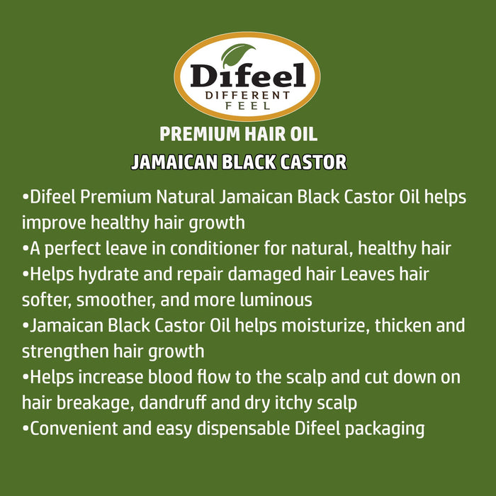 Difeel 99% Natural Premium Hair Oil - Jamaican Black Castor Oil 7.1 oz. (PACK OF 4)