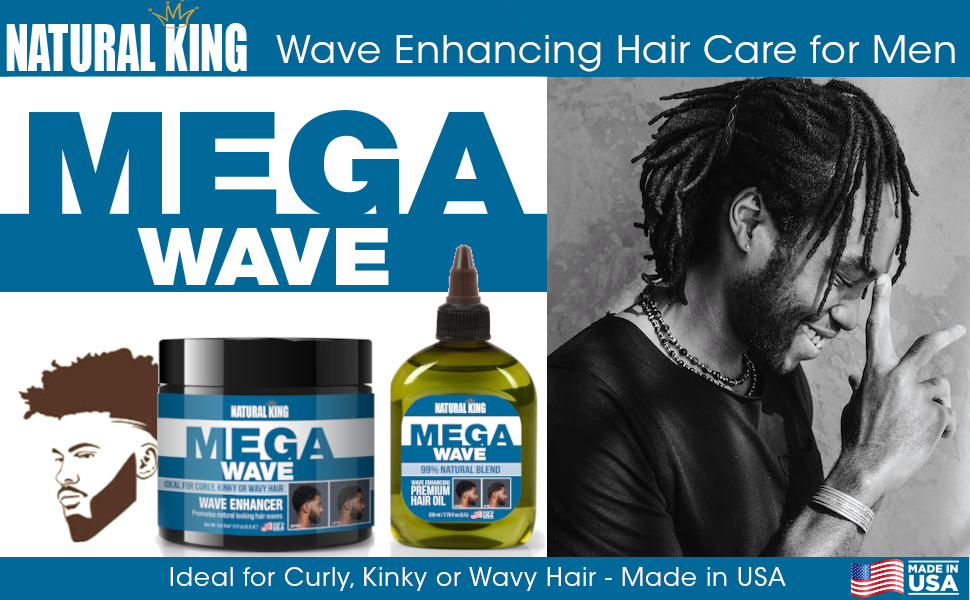 Natural King Mega Care Wave Enhancing Premium Hair Oil 7 Ounces