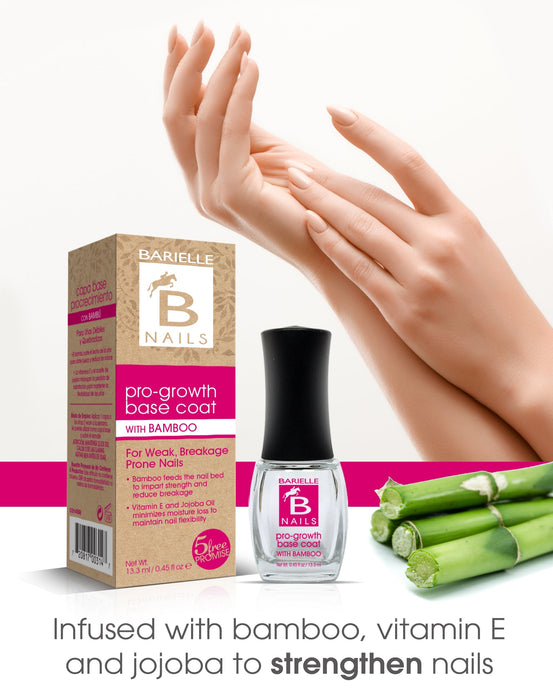 Barielle Pro-Growth Base Coat .45 oz. - with Bamboo - Barielle - America's Original Nail Treatment Brand