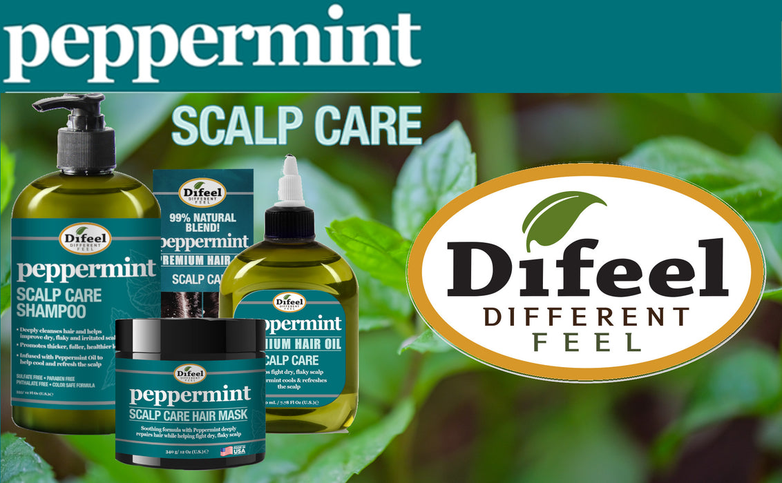 Difeel Peppermint Scalp Care Hair Oil 7.1 oz. (PACK OF 4)