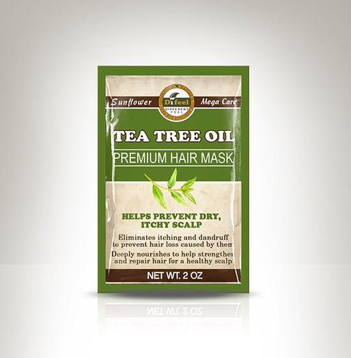 Difeel Premium Hair Mask- Tea Tree Oil 1.75 oz. - Eliminates Itching & Dandruff, Prevents Hair Loss, Deeply Nourishes, Strengthens & Repair Hair