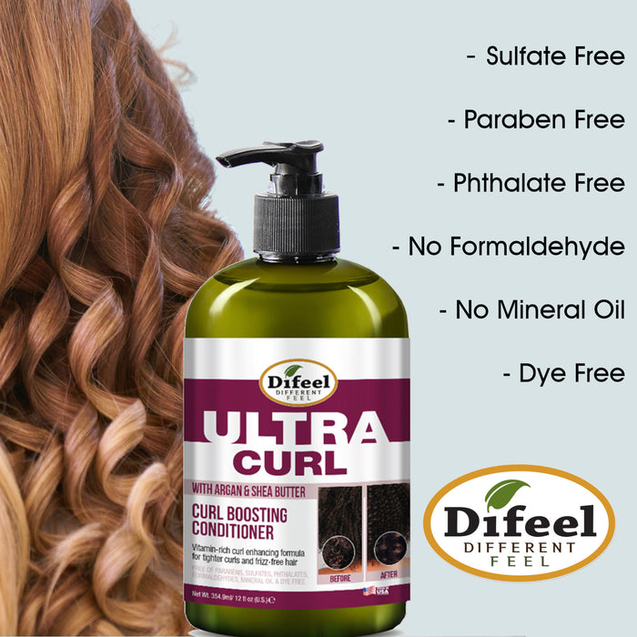 Difeel Ultra Curl with Argan & Shea Butter - Curl Boosting Conditioner 12 oz.