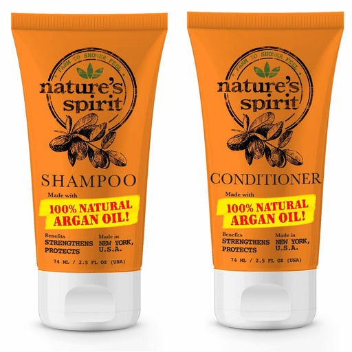 Nature's Spirit Strengthening Argan Oil Shampoo 2.5 oz+Conditioner 12.oz
