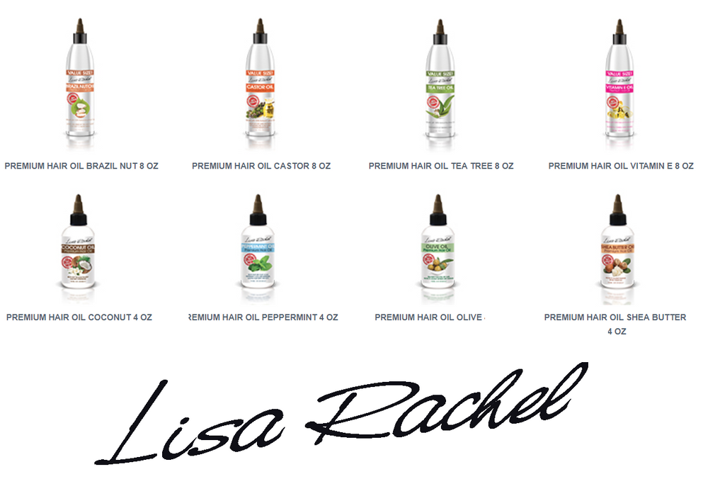 Lisa Rachel Premium Hair Oils - 8 Varieties (Olive, Tea Tree, Castor and More!)