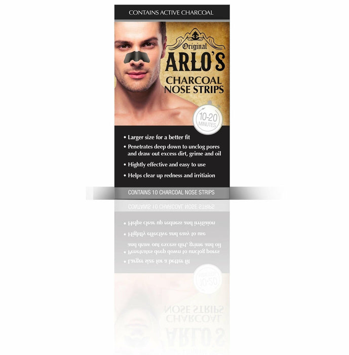 Arlo's Mens Charcoal Nose Strips 10-Count (3-PACK)
